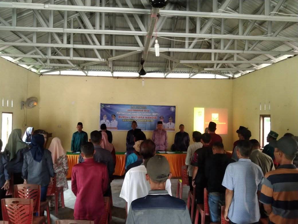 Pemdes Berancah Melaksanakan Musdes Terkait BUMDesa Mutiara Mandiri